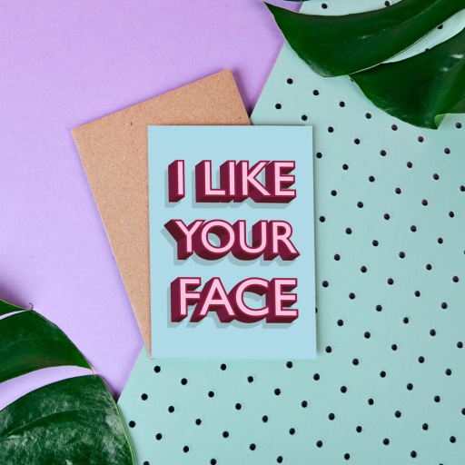 Image of Rumble Cards | I Like Your Face Card I Like Your Face