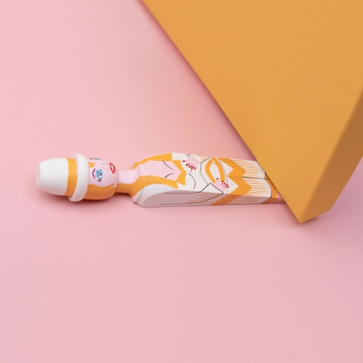 Image of Wedgie | Door Stopper (Doll - Gold Outfit) Wood