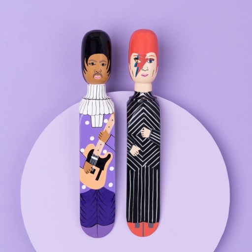 Image of Wedgie | Door Stoppers (Pop Star Pack - Major Dave & The Purple One) Wood