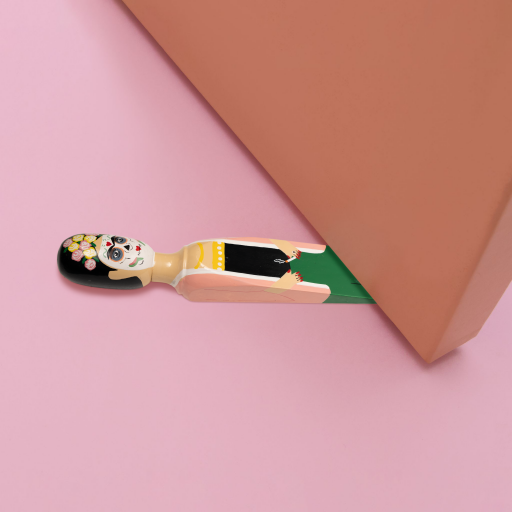 Image of Wedgie | Door Stopper (Freeda - Dia De Muertos Outfit) Wood
