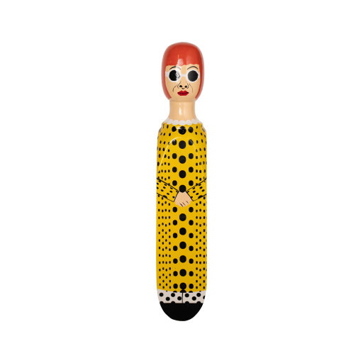 Image of Wedgie Door Stopper (Yayoy - Yellow Polka Outfit) Wood