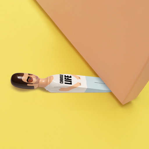 Image of Wedgie Door Stopper (Georg - Choose Life Outfit) Wood