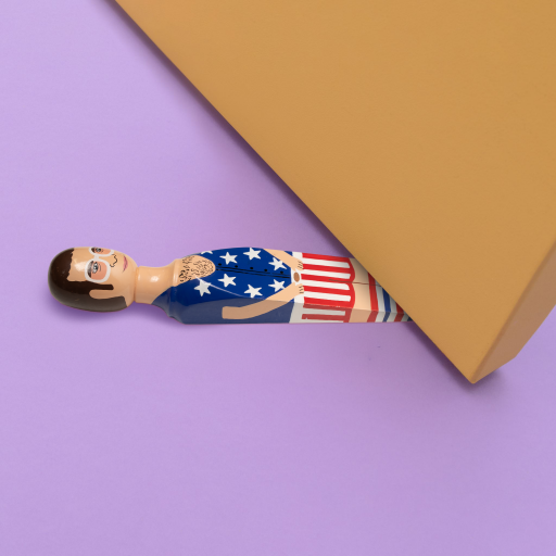 Image of Wedgie Door Stopper (Elty - Stars & Stripes Outfit) Wood