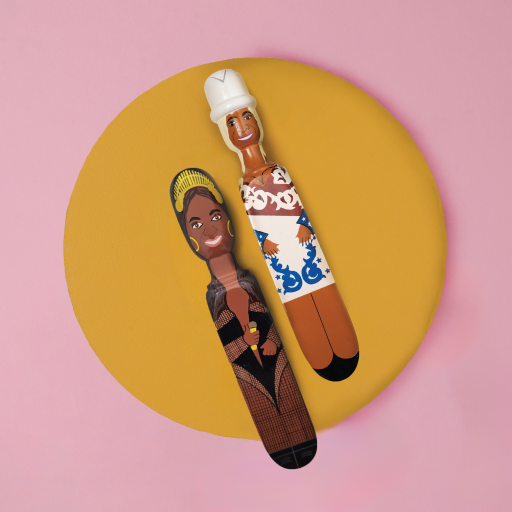 Image of Wedgie Door Stoppers (Queen B - Seeing Double Pack) Wood