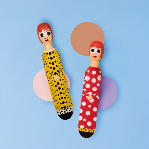 Image of Wedgie Door Stoppers (Yayoy - Seeing Double Pack) Wood